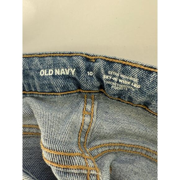 Old Navy Sky-Hi Wide Leg Jeans Size 10 - Picture 2 of 3